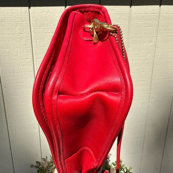 Vintage Coach Bag NYC Convertible Clutch 9635 red - Picture 5 of 15